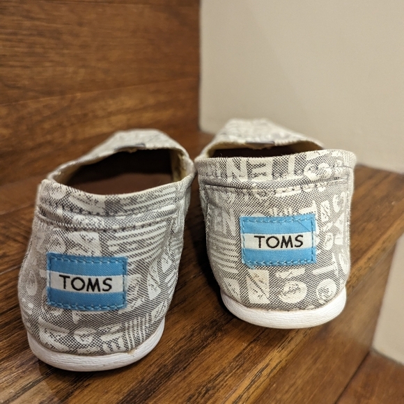 Toms gray and white canvas Classic Heritage Canvas Upper Size 8 - Picture 7 of 10